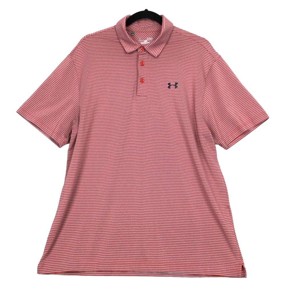 Under Armour Heat Gear Loose Preppy Retro Casual Classic Golf Polo Men XL